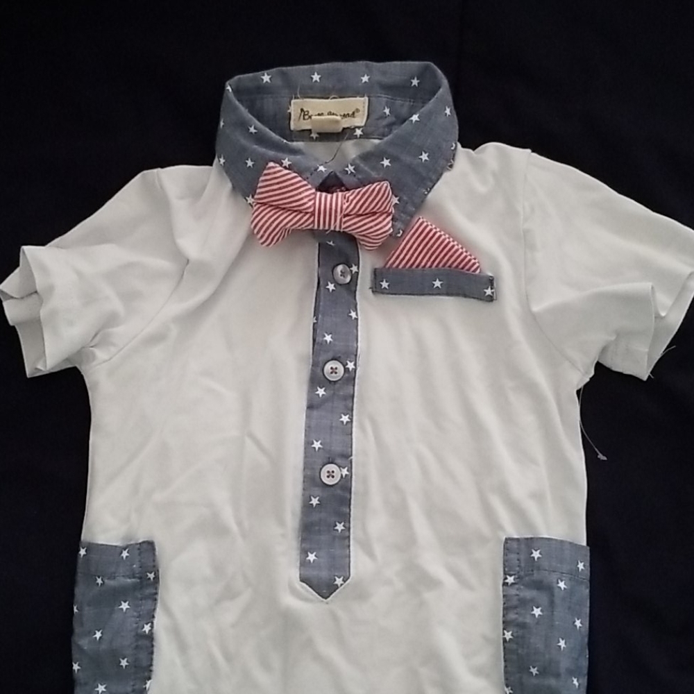 Adorable stars and stripes romper